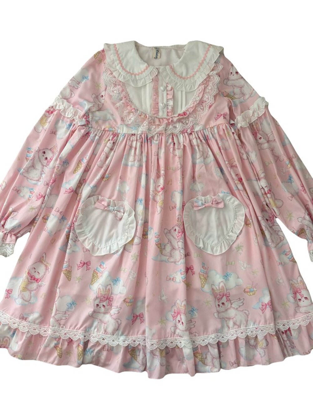 Kawaii angel bunny long sleeves lolita dress